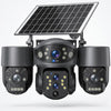 Maizic Smarthome Quadgenie 4G Solar 2.0 (6MPx4) Four Lens/Screens Outdoor CCTV Camera | Bullet + Triple PTZ | 10X Optical Zoom | Color Night Vision | AI Human Detection | 2-Way Talk | IP67 Waterproof