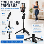 Maizic Smarthome AI Tracking Selfie Stick Tripod, 360° Face Tracking Phone Stand with Bluetooth Remote, Reels Scroll Up/Down/Left/Right, Gesture Control for Vlogging, Selfies & Live Streaming
