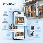 Maizic Smarthome Ask 5MP WiFi AI Agent CCTV Camera | Dual-Lens View | Hindi & English Voice Daily Briefing | Face Recognition, Smart Journal, ProofCam Video Evidence & Colour Night Vision