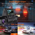 Maizic Navic Trio 3-Channel Dash Cam – 1080P Front, Rear & Cabin, Motion Detection, G-Sensor, Parking Monitor, 64GB SD Support