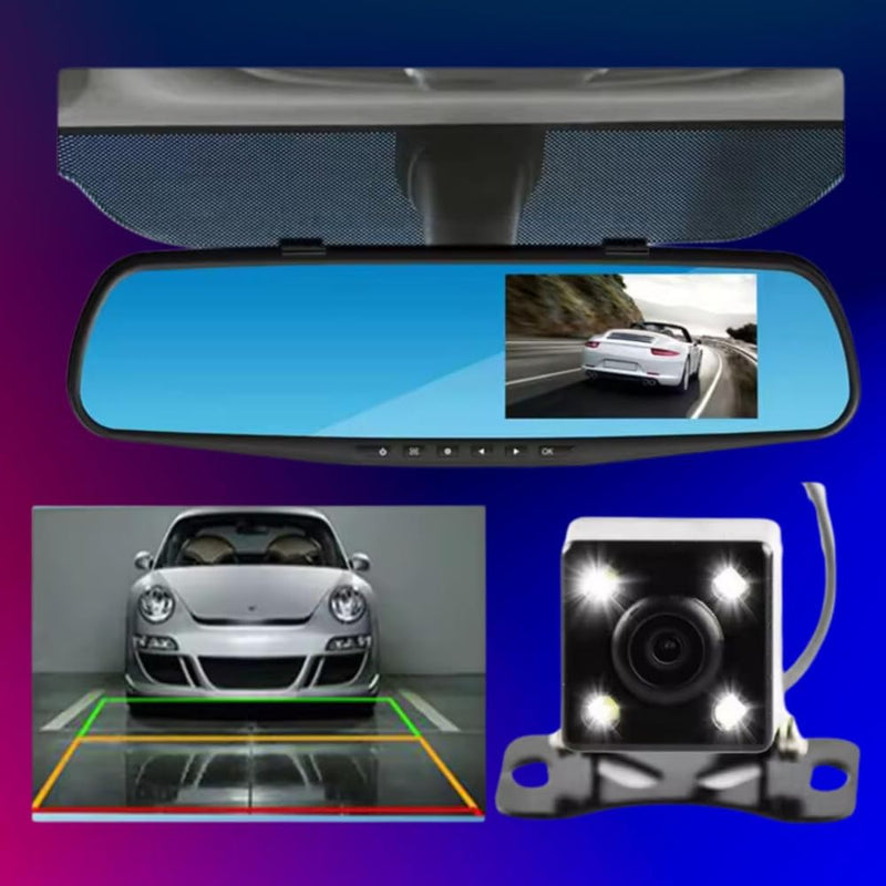 Maizic Smarthome WiFi Mirror Dashcam for Car | Full HD Front & Rear Recording, Color Night Vision, G-Sensor, Parking Mode, Loop Recording, App Control | Android & iOS Compatible