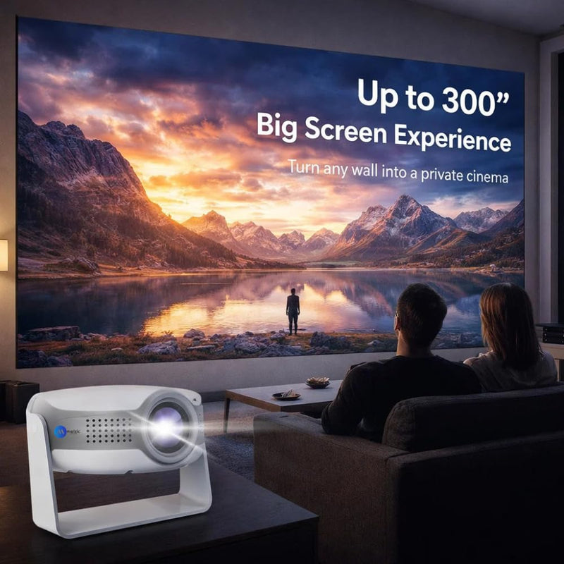 Maizic Smarthome Tej XL Native 4K Smart LED Projector | 10000 Lumens | Up to 300” Screen | Android 12 | WiFi 6 & BT 5 | Auto Keystone & Electronic Focus | Miracast | Built-in Netflix, Play Store