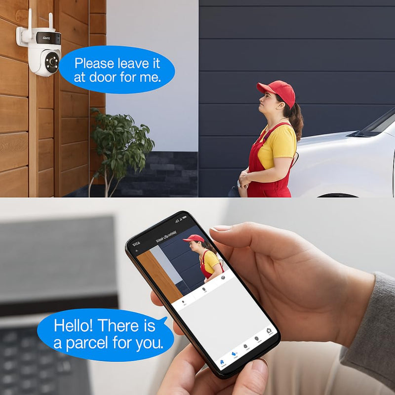 Maizic Smarthome Syno 4G Sim Based CCTV Camera 4 MP+ 4 MP Full HD Home Security Smart Camera, 360 Degree Coverage, Night Vision, Two-Way Audio, Mobile App, Cloud & SD Card Recording