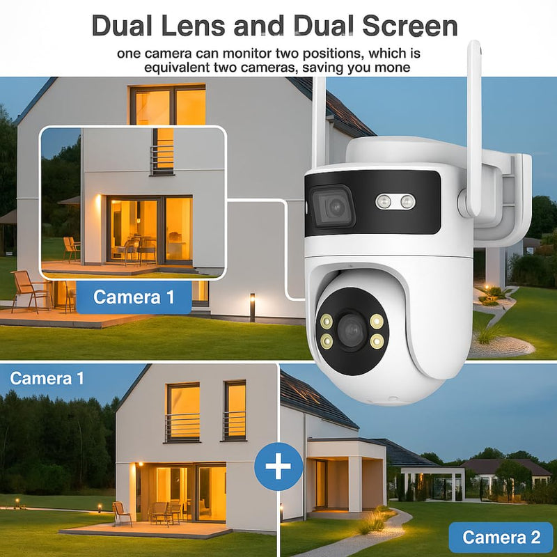 Maizic Smarthome Syno 4G Sim Based CCTV Camera 4 MP+ 4 MP Full HD Home Security Smart Camera, 360 Degree Coverage, Night Vision, Two-Way Audio, Mobile App, Cloud & SD Card Recording