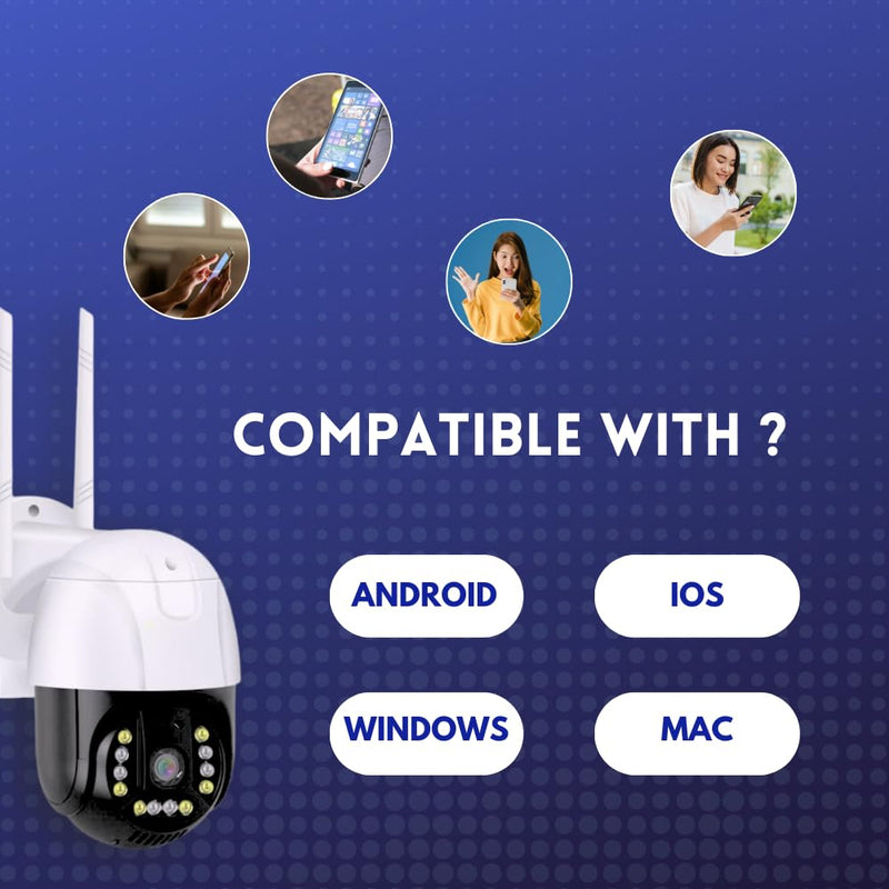 Maizic Gorilla 4G 5MP PTZ Outdoor CCTV – Full HD, Dual Light Night Vision, Auto Tracking, Two-Way Audio, IP66 Waterproof