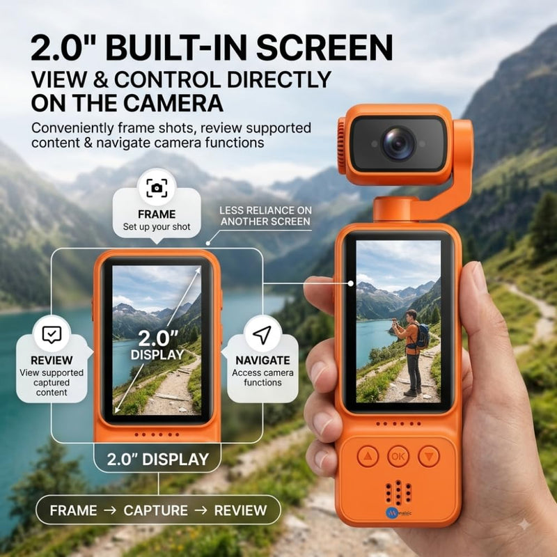 Maizic Smarthome Q6 1080P FHD WiFi Vlogging Camera | App Control, Rotatable Lens, Night Vision, Motion Detection, 2.0