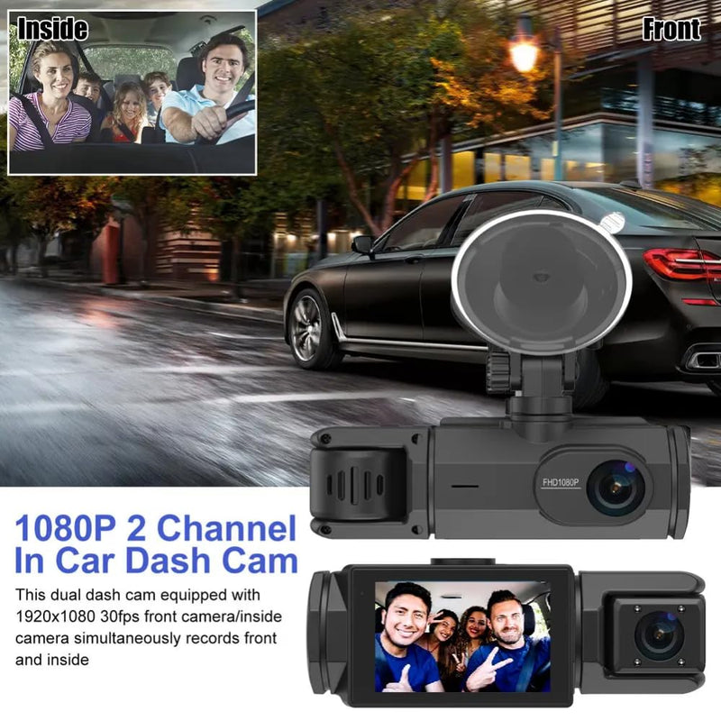 Maizic Triplex 4K 3-Channel Dash Cam – Front, Rear & Cabin, Wi-Fi, G-Sensor, IR Night Vision, 24H Parking Monitor