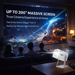 Maizic Smarthome AVITAR 4K Smart LED Projector | Native 4K | 8000 Lumens | Android 14 | Netflix, YouTube & Play Store | WiFi & BT | Auto Keystone | 360° Rotation | Miracast | HDMI, USB | 200″ Screen