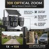 Maizic Smarthome Quadgenie 4G Solar 2.0 (6MPx4) Four Lens/Screens Outdoor CCTV Camera | Bullet + Triple PTZ | 10X Optical Zoom | Color Night Vision | AI Human Detection | 2-Way Talk | IP67 Waterproof