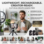 Maizic Smarthome F11-2 Dual Wireless Microphone, 3-in-1 Lavalier Lapel Mic for Android, iPhone, Camera & Laptop, Type-C, Lightning & 3.5mm, ENC Noise Cancellation for Vlogging, YouTube