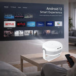 Maizic Smarthome Tej XL Native 4K Smart LED Projector | 10000 Lumens | Up to 300” Screen | Android 12 | WiFi 6 & BT 5 | Auto Keystone & Electronic Focus | Miracast | Built-in Netflix, Play Store