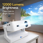 Maizic Smarthome Tej PRO 2K Smart Projector | 12000 Lumens | Wi-Fi & Bluetooth | Zoom Adjustment & Miracast | Supports Netflix, YouTube & Play Store | HDMI, USB, RJ45 | Android & iOS Support