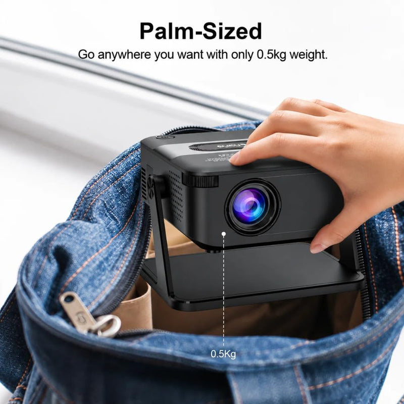 Maizic Smarthome Xnano T200 Smart Mini Projector, Native 1080P Full HD 4K Video Decode Supported, Android 14, Auto Keystone, 15000 lm, WiFi 6 & BT 5.0, 40-200