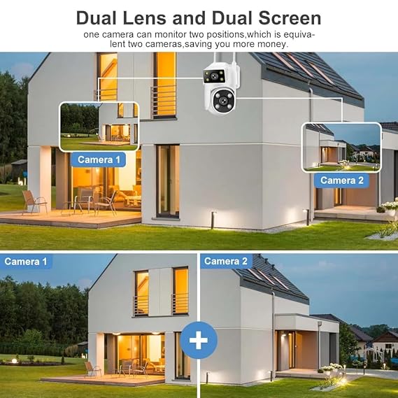 Maizic Supercam Lynox 4G/5G SIM CCTV Camera – 4MP+4MP Full HD, 360° Coverage, Night Vision, Two-Way Audio, Cloud & SD Storage
