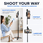 Maizic Smarthome Q13 AI Face Tracking Tripod 1.8M, 360° Auto Tracking Selfie Stick with Gesture Control, Bluetooth Remote, Portrait Landscape Phone Holder for Vlogging, Reels & Live Streaming