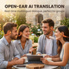 Maizic Smarthome Ask AI Translator Open Ear Headphones with 8MP Camera, 1080P Video, Real-Time Translation, Image Recognition, Voice Assistant, Touch Control, Noise Reduction & Hands-Free Calling