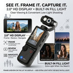 Maizic Smarthome Q8 4K Vlogging Camera for YouTube | 180° Rotating Lens, 2.0