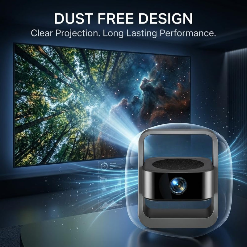 Maizic Smarthome Lumora Pro Smart Projector | 4K Support, Android 13, Auto Focus & 4-Point Keystone | 16000 Lumens, 150” Big Screen, Built-in Speaker for Home Theater, Movies & Gaming