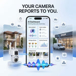 Maizic Smarthome Ask 5MP WiFi AI Agent CCTV Camera | Dual-Lens View | Hindi & English Voice Daily Briefing | Face Recognition, Smart Journal, ProofCam Video Evidence & Colour Night Vision