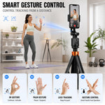 Maizic Smarthome Q13 AI Face Tracking Tripod 1.8M, 360° Auto Tracking Selfie Stick with Gesture Control, Bluetooth Remote, Portrait Landscape Phone Holder for Vlogging, Reels & Live Streaming