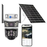 Maizic Opti-Zoom 4G Solar CCTV – 10X Optical Zoom, Dual Lens, 3-Screen View, Motion Detection, Two-Way Audio