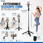 Maizic Smarthome AI Tracking Selfie Stick Tripod, 360° Face Tracking Phone Stand with Bluetooth Remote, Reels Scroll Up/Down/Left/Right, Gesture Control for Vlogging, Selfies & Live Streaming