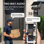 Maizic Smarthome SunEye 3X 4G Solar Triple Lens 5MP Outdoor CCTV Camera | 3-Screen View | Manual Side Rotation | Auto Tracking | Human Detection | Color Night Vision | Two-Way Audio |Multi-User Access