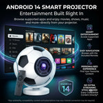 Maizic Smarthome Lumora Goat Smart Projector for Home, Native 1080P Full HD, 4K Video Decoding, Android 14, Wi-Fi 6, Bluetooth 5.4, Auto Keystone, 180° Rotatable, 15000 Lumens