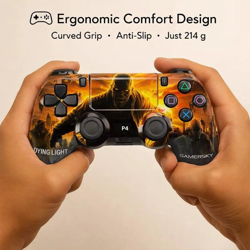 Maizic Smarthomea Funetic Zombie Survival Game Themed Bluetooth Wireless P4 Gaming Controller | PC, Smartphone | Dual Vibration, Turbo, Touchpad, Type-C Fast Charging, 10hr Battery