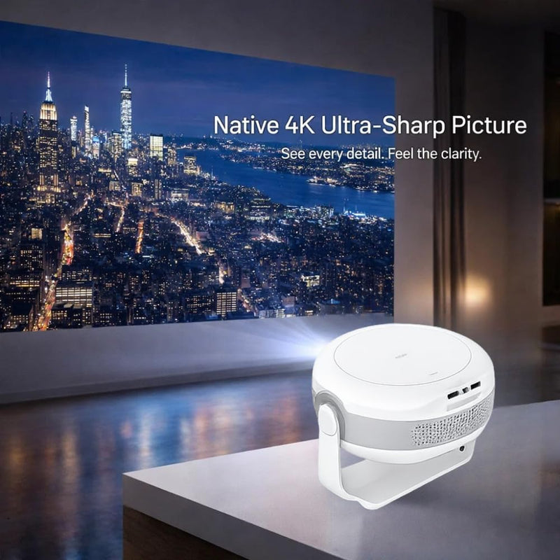 Maizic Smarthome Tej XL Native 4K Smart LED Projector | 10000 Lumens | Up to 300” Screen | Android 12 | WiFi 6 & BT 5 | Auto Keystone & Electronic Focus | Miracast | Built-in Netflix, Play Store