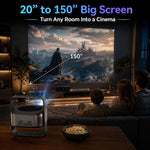 Maizic Smarthome Lumora Pro Smart Projector | 4K Support, Android 13, Auto Focus & 4-Point Keystone | 16000 Lumens, 150” Big Screen, Built-in Speaker for Home Theater, Movies & Gaming