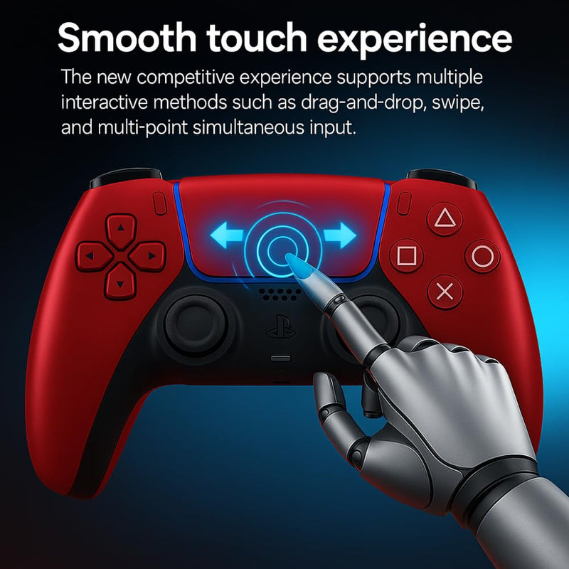 Maizic Smarthome Play-X-Red-5 Wireless Gamepad Dual/Asymmetric Motors, Plug & Play, 800mah Battery, 3.5mm Headset Jack, Game Controller Supports P3/P4, PS4 (Windows | Android)