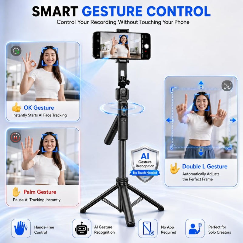 Maizic Smarthome AI Auto Face Tracking Selfie Stick Tripod, 71