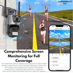 Renewed Maizic Supercam TwinView Dual Lens CCTV – 5MP+5MP WiFi Outdoor Camera, Dual Screen, Color Night Vision, IP66, 128GB SD Support