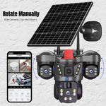 Maizic Trion 4G Solar 5MP Triple Lens Outdoor CCTV – Auto Tracking, Human Detection, Color Night Vision