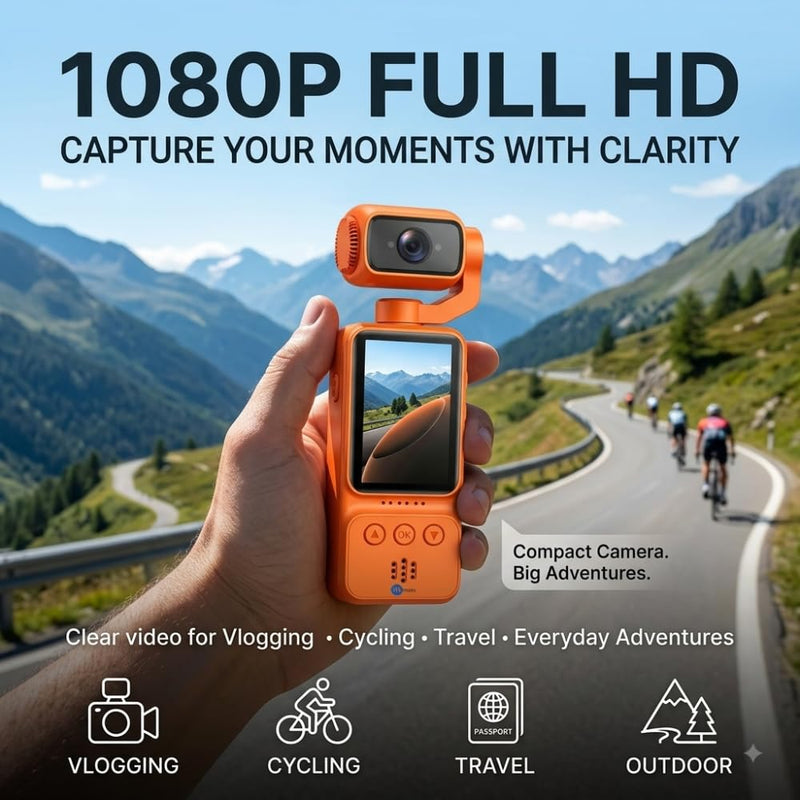 Maizic Smarthome Q6 1080P FHD WiFi Vlogging Camera | App Control, Rotatable Lens, Night Vision, Motion Detection, 2.0
