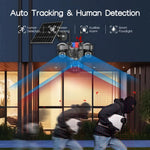 Maizic Trion 4G Solar 5MP Triple Lens Outdoor CCTV – Auto Tracking, Human Detection, Color Night Vision