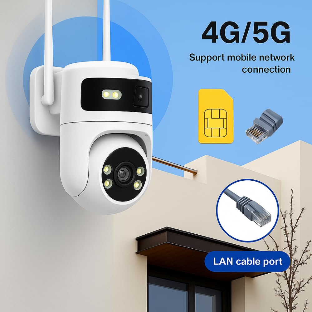 Maizic Smarthome Syno 4G Sim Based CCTV Camera MP+ MP Full HD Home  Security Smart Camera, 360 Degree Coverage, Night Vision, Two-Way Audio,  Mobile
