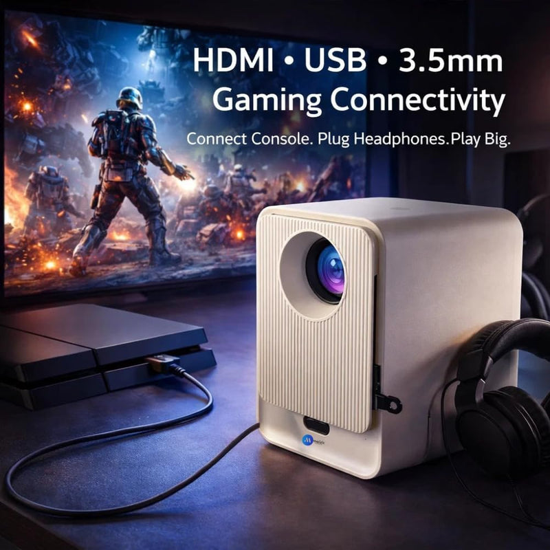 Maizic Smarthome Tej Ultra Pro 8K Smart LCD Projector | 15000 Lumens | Native 7680×4320 Resolution | Android 13 | Auto Keystone & Auto Focus | 130” Screen | Netflix, Prime Video, YouTube | WiFi6&BT5