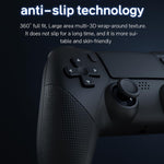 Maizic Smarthome Play-X Black-5 Wireless Gamepad with dual vibration motors, 800mAh battery, 3.5mm headset jack, and plug & play support for PS4, Windows, and Android.