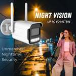 Maizic Smarthome 2MP Full HD Outdoor Bullet CCTV Camera – Wide Angle, Full-Color Night Vision, IP66 Waterproof, Compatible with All 2MP DVRs (Wired, White)