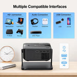 Maizic Smarthome Xnano T200 Smart Mini Projector, Native 1080P Full HD 4K Video Decode Supported, Android 14, Auto Keystone, 15000 lm, WiFi 6 & BT 5.0, 40-200