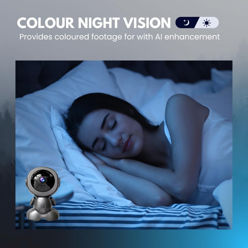 Maizic Smarthome 3MP WiFi CCTV Camera (Pack of 2) | 360° View, AI Human Detection, Color Night Vision, Motion Tracking | Indoor & Outdoor Home Security