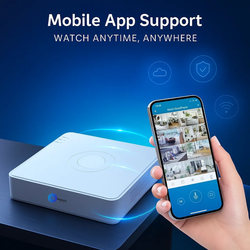 Maizic Smarthome 16 Channel Full HD Smart NVR/XVR Recorder | Two-Way Audio | Coax & IP Camera Support | Real-Time Monitoring | Mobile App Live View | HDMI & VGA Output | Smart Surveillance Hub for Home & Office