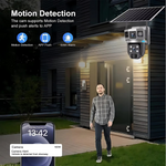 4G Sim Based CCTV Dual Lens/Dual Screen View [4MP+4MP] Solar Powered Security Camera