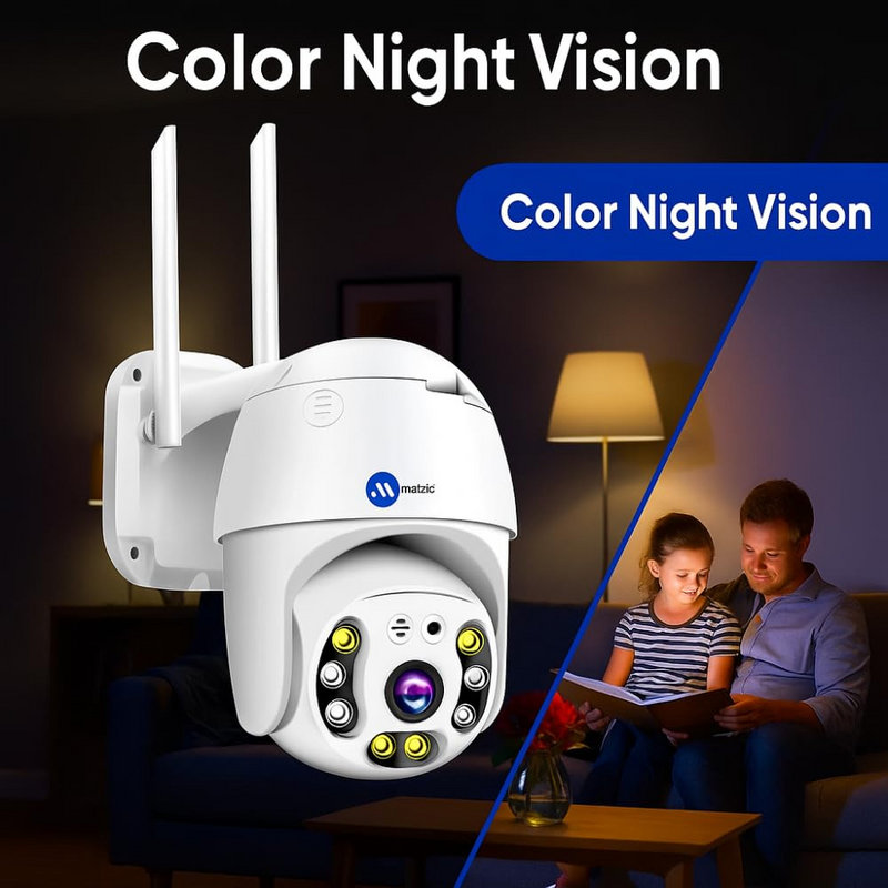 Maizic Smarthome Orange Fox 5MP WiFi PTZ Camera | Full HD Pan-Tilt CCTV with Two-Way Audio, Motion Detection, Color Night Vision, Waterproof, SD Card Support (Up to 128GB)