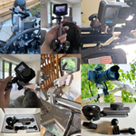 Maizic Smarthome 360° Rotating Bike Handlebar Camera Mount Clamp, Aluminium Motorcycle Action Camera Holder for Insta360 X6/X5/X4/X3, GoPro Hero 13/12/11/10/9, DJI Osmo Action & Maizic Q6-11 & X5 Pro