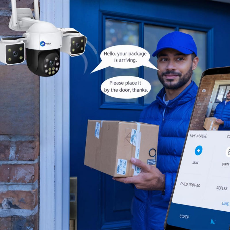 Maizic Smarthome Batman 4G Sim Based 8MP HD 3in1 Screen View CCTV Camera