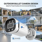Maizic Smarthome 8MP Ultra HD Wired Bullet IP Camera | Outdoor Ethernet CCTV Security Camera with Built-in Audio, Starlight Full Color Night Vision, ONVIF Compatible, NVR Supported