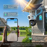 Maizic Smarthome Supercam 4G Solar CCTV Camera for Home & Office, 10MP (5MP+5MP) Dual Lens Outdoor Security Camera, Dual Screen View, AI Human Detection, Color Night Vision, Two-Way Audio, IP66 Waterproof